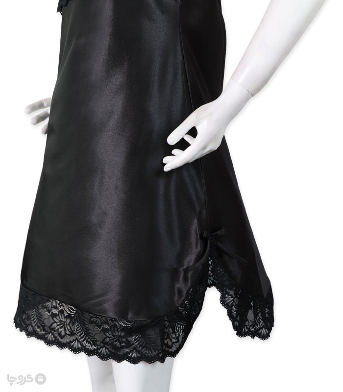 پک ست پیراهن و چشم بند ساتن و گیپور اما کد 2890 - بسته 3 عددی