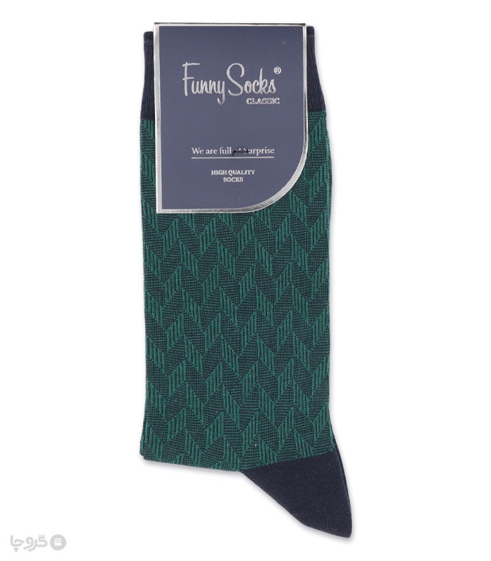 خرید عمده پک جوراب ساقدار مردانه Funny Socks فانی ساکس کد 65120 - جعبه 12 عددی