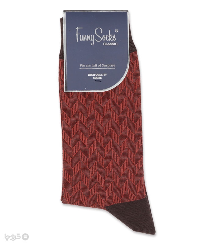 خرید عمده پک جوراب ساقدار مردانه Funny Socks فانی ساکس کد 65120 - جعبه 12 عددی