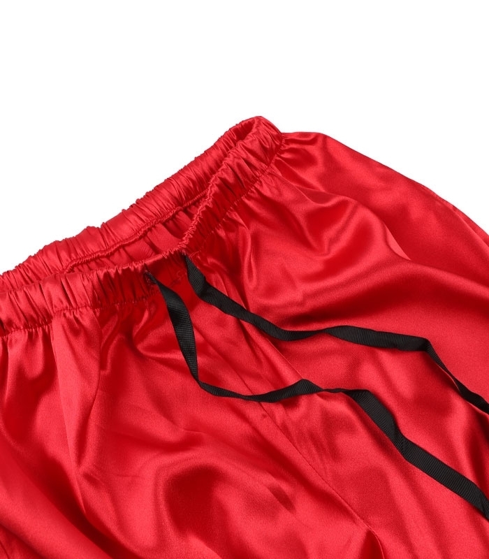 پک ست لباس خواب راحتی شلوار و بلوز ساتن و گیپور اما کد 4030 - بسته 2 عددی