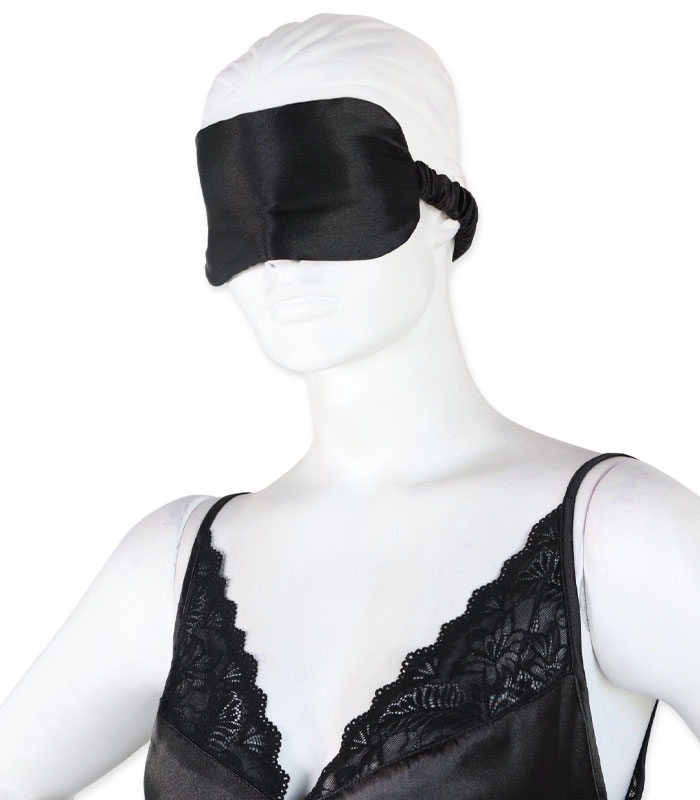 پک ست پیراهن و چشم بند ساتن و گیپور اما کد 2820 - بسته 3 عددی