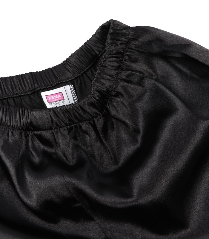 پک ست لباس خواب راحتی شلوارک و بلوز ساتن اما کد 3510 طرح Victoria's Secret - بسته 2 عددی