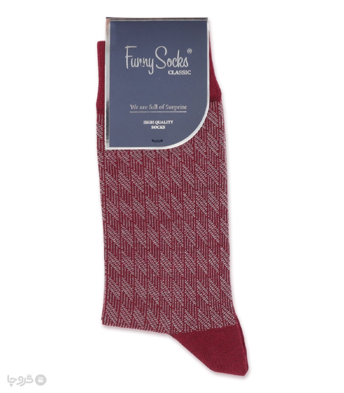 خرید عمده پک جوراب ساقدار مردانه Funny Socks فانی ساکس کد 65122 - جعبه 12 عددی