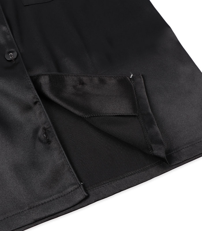 پک ست لباس خواب راحتی شلوارک و بلوز ساتن اما کد 3510 طرح Victoria's Secret - بسته 2 عددی