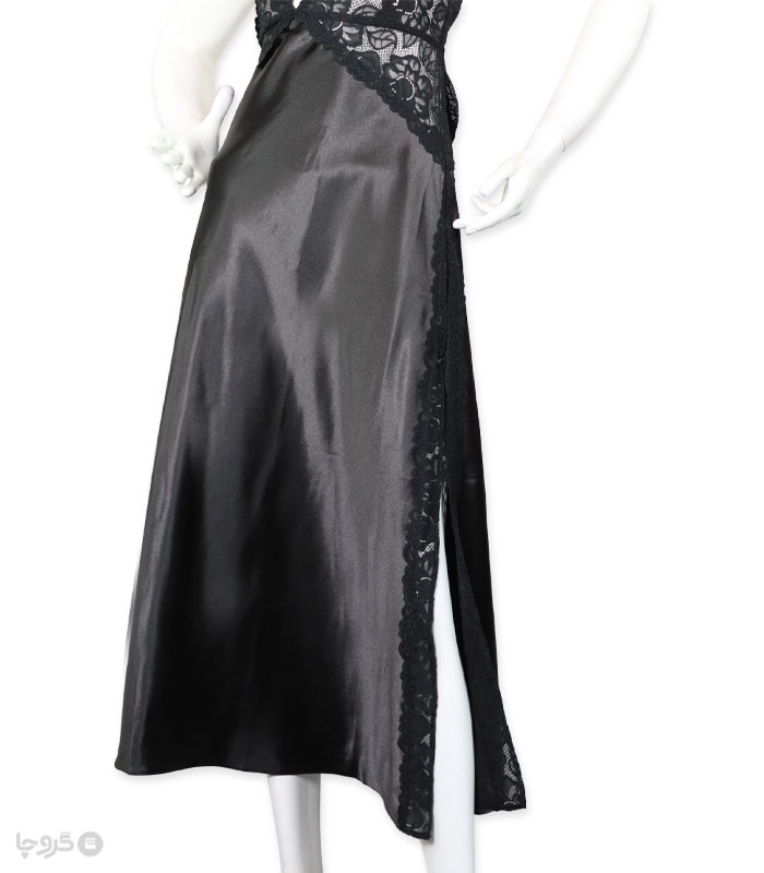 پک ست پیراهن و چشم بند ساتن و گیپور اما کد 2810 - بسته 3 عددی