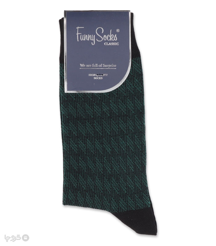 خرید عمده پک جوراب ساقدار مردانه Funny Socks فانی ساکس کد 65122 - جعبه 12 عددی