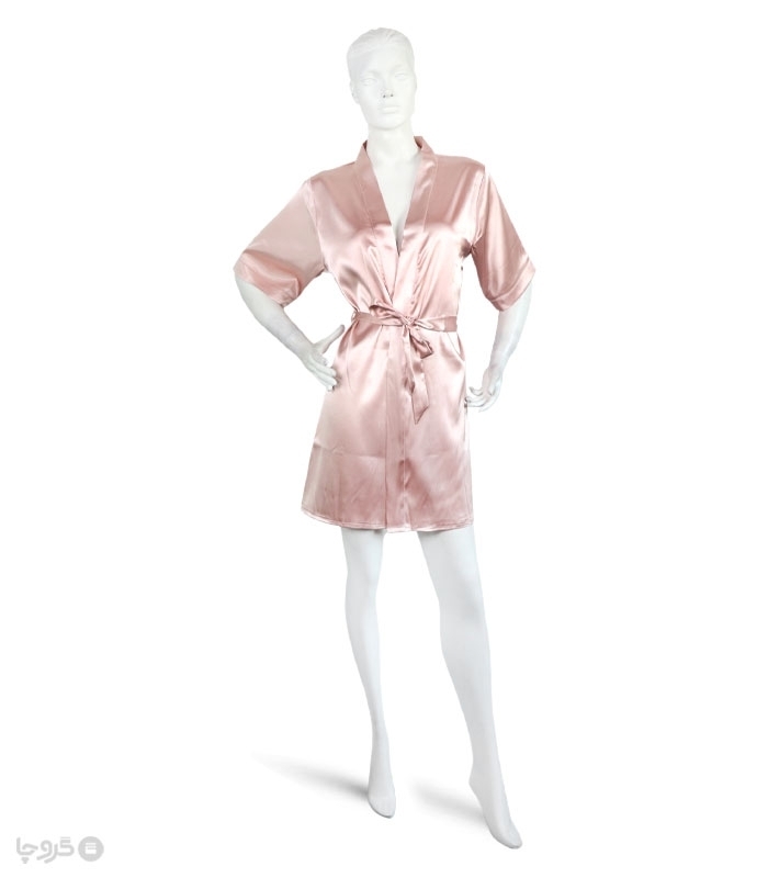 پک روبدوشامبر ساتن نگین دار اما کد 3532 - بسته 2 عددی