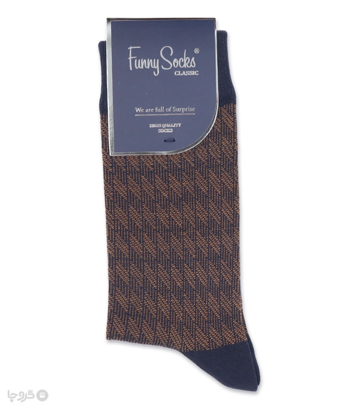 خرید عمده پک جوراب ساقدار مردانه Funny Socks فانی ساکس کد 65122 - جعبه 12 عددی