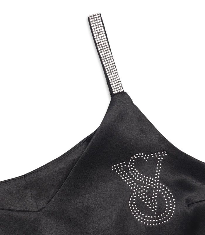 پک ست شورتک و تاپ بندی ساتن نگین دار اما کد 2880 - بسته 2 عددی