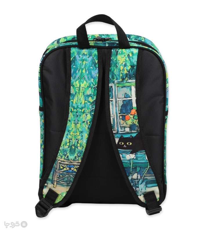 خرید عمده پک کوله پشتی Hippo هیپو ابعاد 14×30×40 کد 103 طرح گربه سیاه - بسته 6 عددی