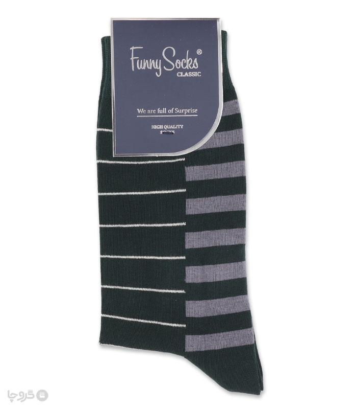 خرید عمده پک جوراب ساقدار مردانه Funny Socks فانی ساکس کد 65125 - جعبه 12 عددی