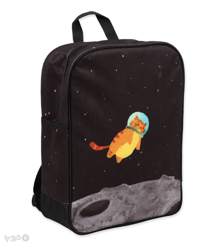 خرید عمده پک کوله پشتی Hippo هیپو ابعاد 14×30×40 کد 103 طرح گربه فضانورد - بسته 6 عددی