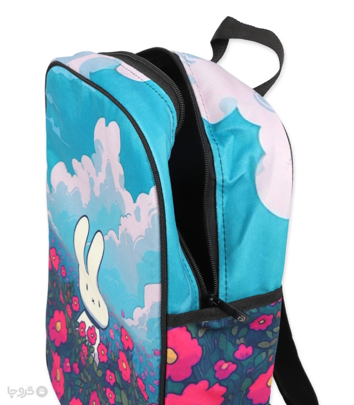 خرید عمده پک کوله پشتی Hippo هیپو ابعاد 14×30×40 کد 103 طرح خرگوش - بسته 6 عددی