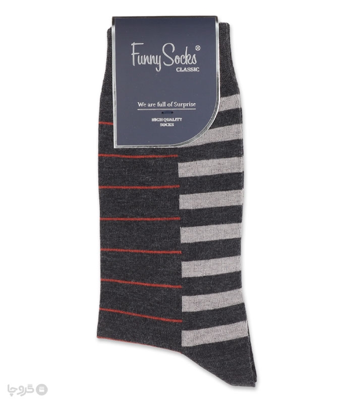 خرید عمده پک جوراب ساقدار مردانه Funny Socks فانی ساکس کد 65125 - جعبه 12 عددی