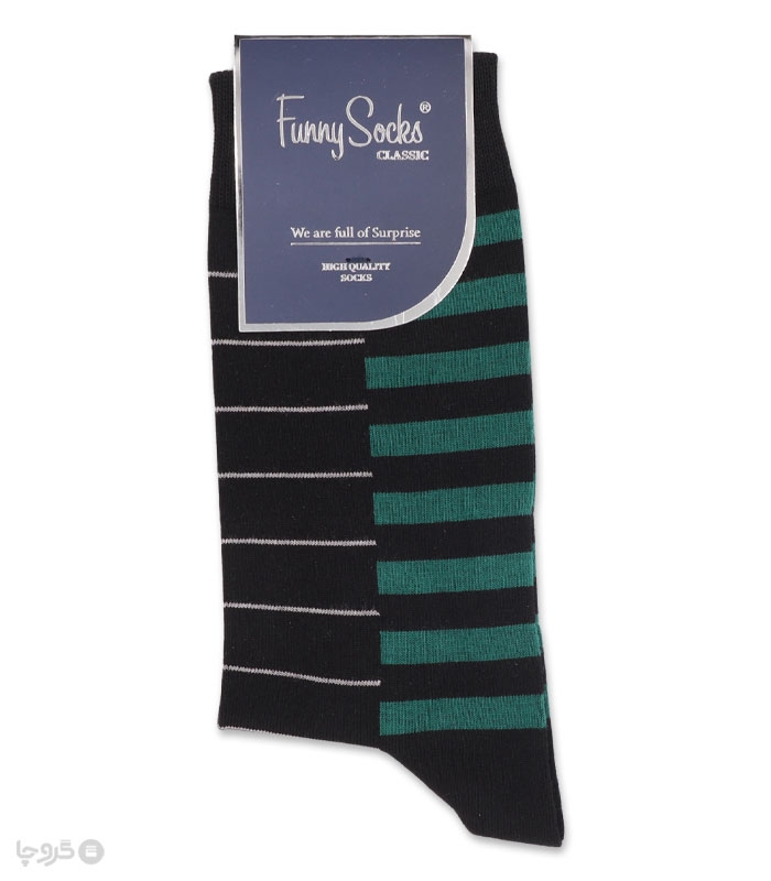 خرید عمده پک جوراب ساقدار مردانه Funny Socks فانی ساکس کد 65125 - جعبه 12 عددی