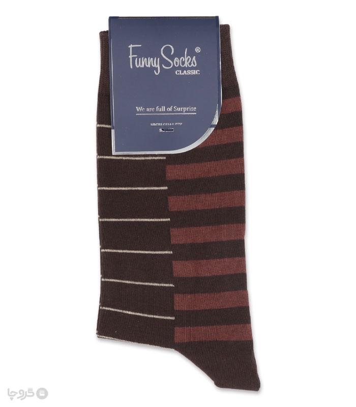 خرید عمده پک جوراب ساقدار مردانه Funny Socks فانی ساکس کد 65125 - جعبه 12 عددی