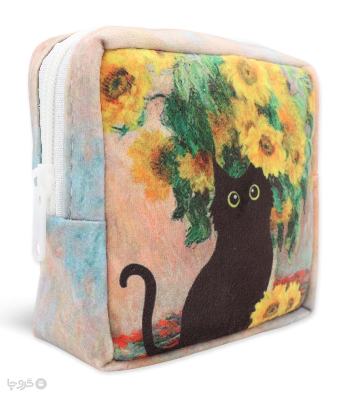 خرید عمده پک کیف نظم دهنده Hippo هیپو ابعاد 13×13 کد 102 طرح گربه و گل آفتابگردان - بسته 12 عددی