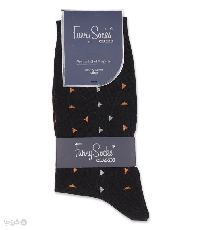خرید عمده پک جوراب ساقدار مردانه Funny Socks فانی ساکس کد 65127 - جعبه 12 عددی