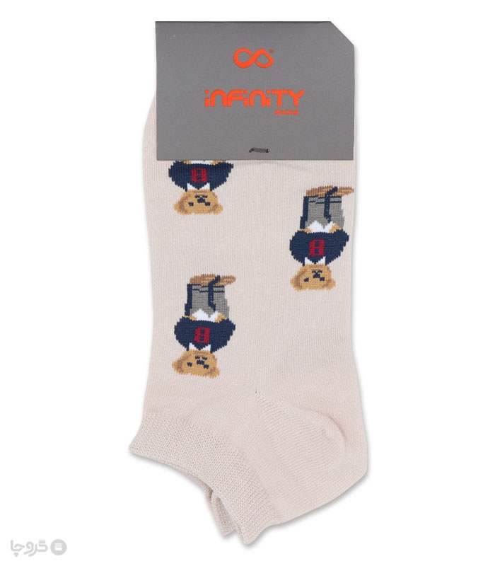 خرید عمده پک جوراب مچی زنانه اینفینیتی طرح تدی - بسته 6 عددی