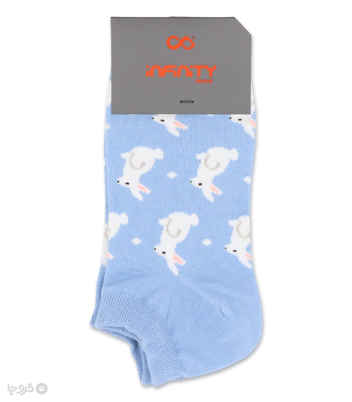 خرید عمده پک جوراب مچی زنانه اینفینیتی طرح خرگوش - بسته 6 عددی