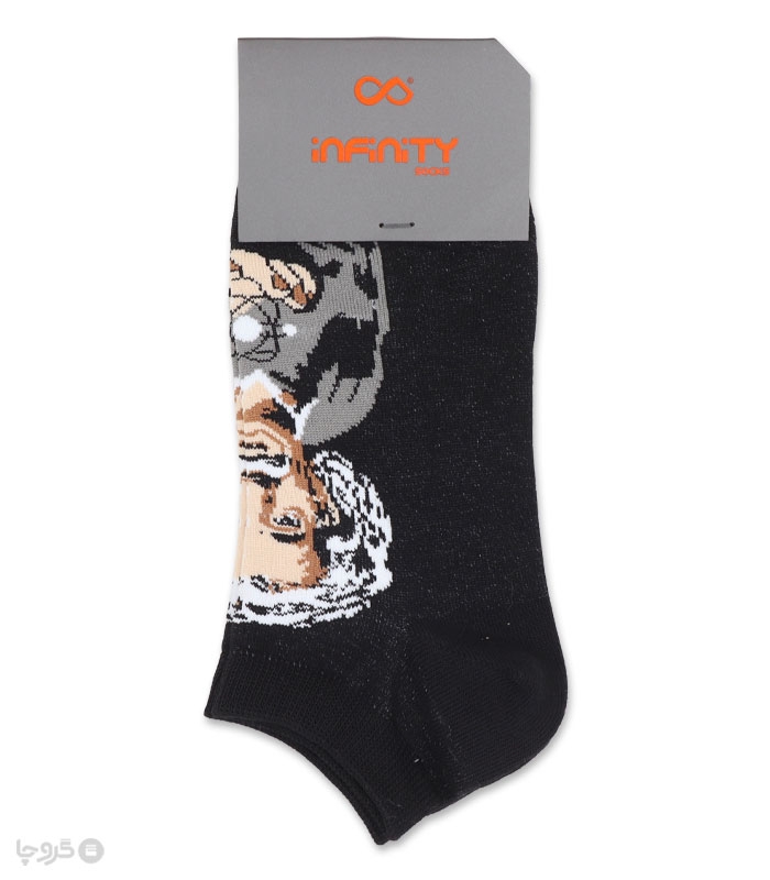 خرید عمده پک جوراب مچی زنانه اینفینیتی طرح اینشتین - بسته 6 عددی