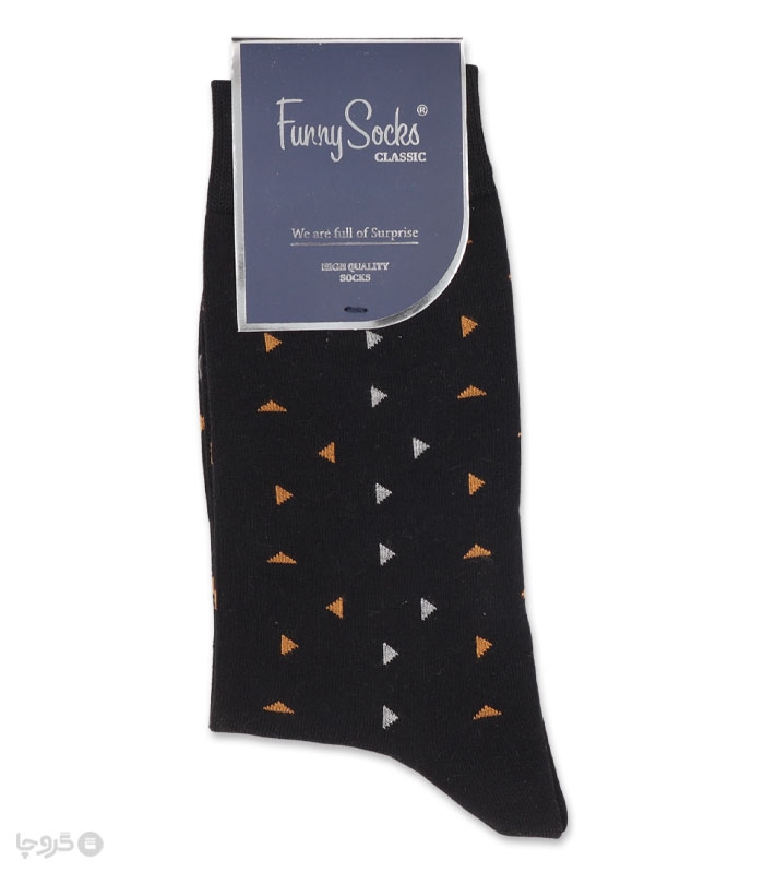 خرید عمده پک جوراب ساقدار مردانه Funny Socks فانی ساکس کد 65127 - جعبه 12 عددی
