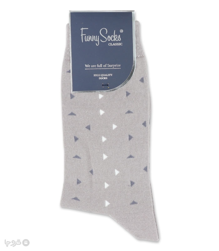خرید عمده پک جوراب ساقدار مردانه Funny Socks فانی ساکس کد 65127 - جعبه 12 عددی