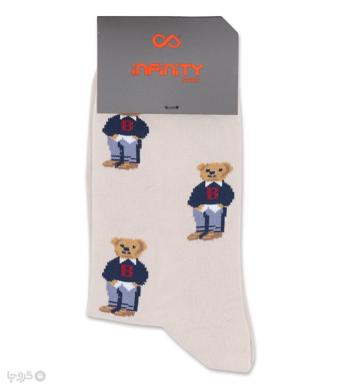 خرید عمده پک جوراب ساقدار زنانه اینفینیتی طرح تدی - بسته 6 عددی