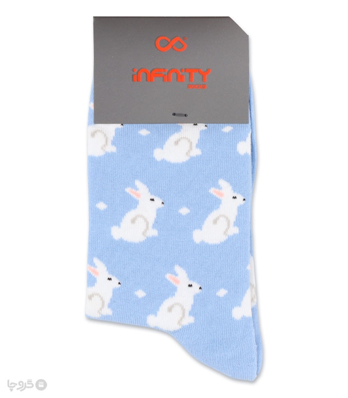 خرید عمده پک جوراب ساقدار زنانه اینفینیتی طرح خرگوش - بسته 6 عددی