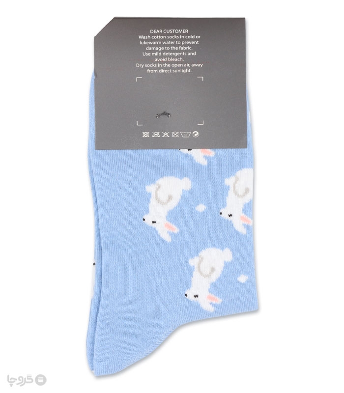 خرید عمده پک جوراب ساقدار زنانه اینفینیتی طرح خرگوش - بسته 6 عددی