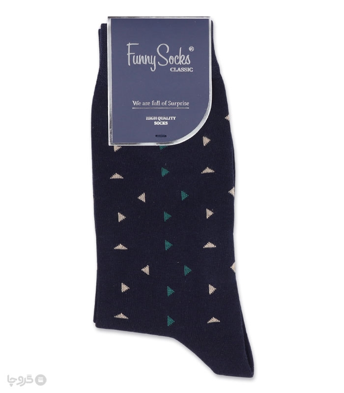 خرید عمده پک جوراب ساقدار مردانه Funny Socks فانی ساکس کد 65127 - جعبه 12 عددی