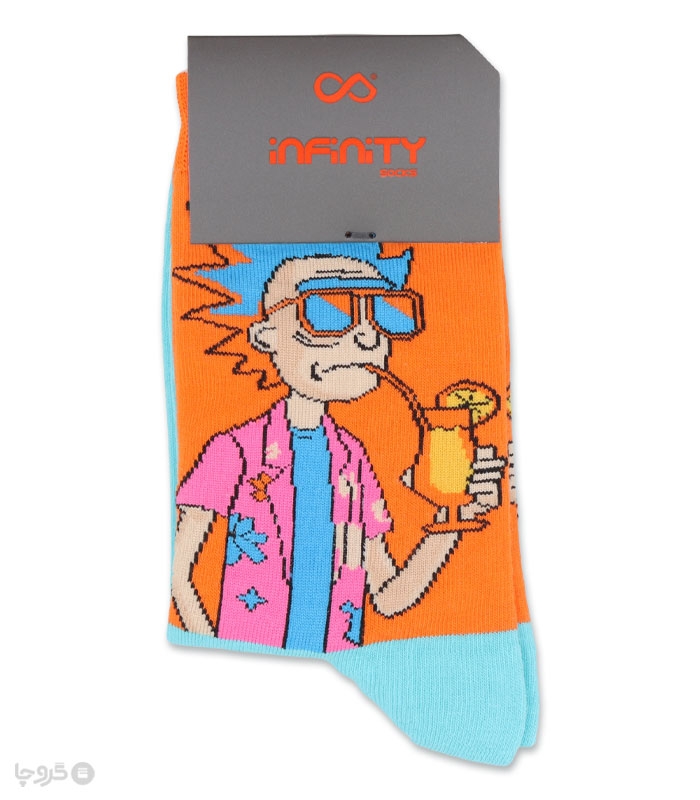 خرید عمده پک جوراب ساقدار زنانه اینفینیتی طرح ریک - بسته 6 عددی