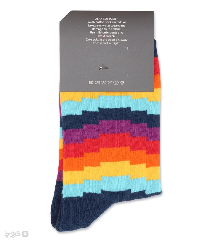 خرید عمده پک جوراب ساقدار زنانه اینفینیتی طرح رینگی رنگی - بسته 6 عددی