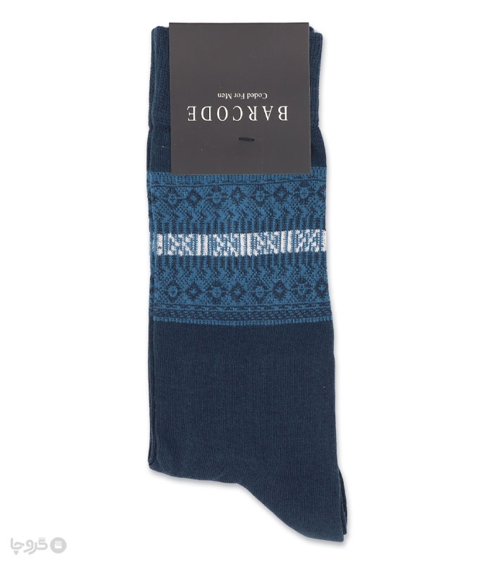 خرید عمده پک جوراب ساقدار مردانه بارکد طرح ژاکارد پارسا - بسته 6 عددی