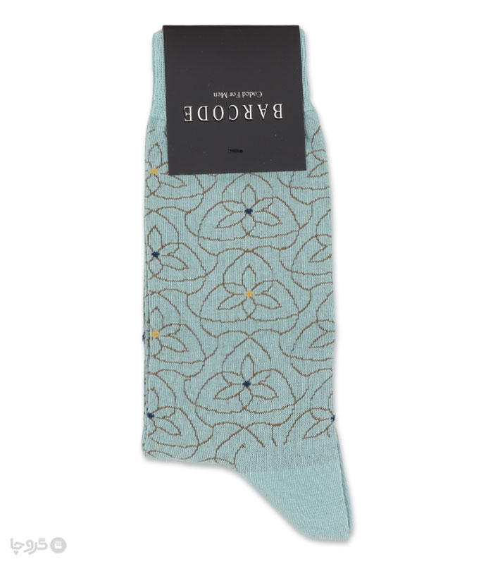 خرید عمده پک جوراب ساقدار مردانه بارکد طرح بامیکا - بسته 6 عددی