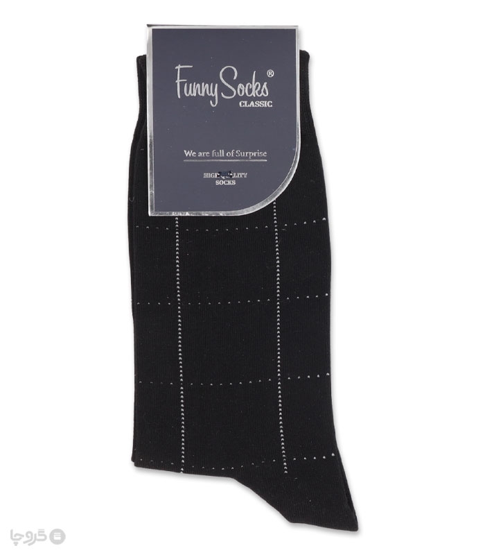 خرید عمده پک جوراب ساقدار مردانه Funny Socks فانی ساکس کد 65128 - جعبه 12 عددی