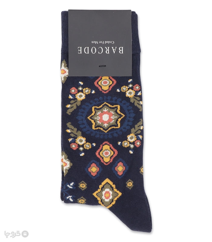 خرید عمده پک جوراب ساقدار مردانه بارکد طرح Abarjas - بسته 6 عددی