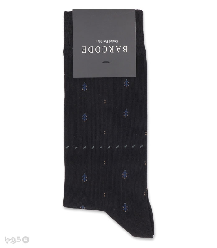 خرید عمده پک جوراب ساقدار مردانه بارکد طرح Dotline - بسته 6 عددی