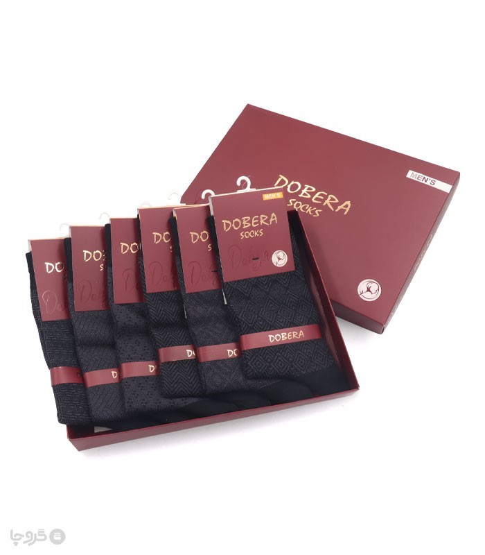 پک جوراب ساقدار مردانه Dobera دوبرا کد 600 - جعبه 6 جفتی