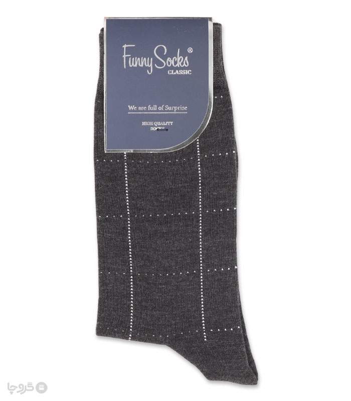 خرید عمده پک جوراب ساقدار مردانه Funny Socks فانی ساکس کد 65128 - جعبه 12 عددی