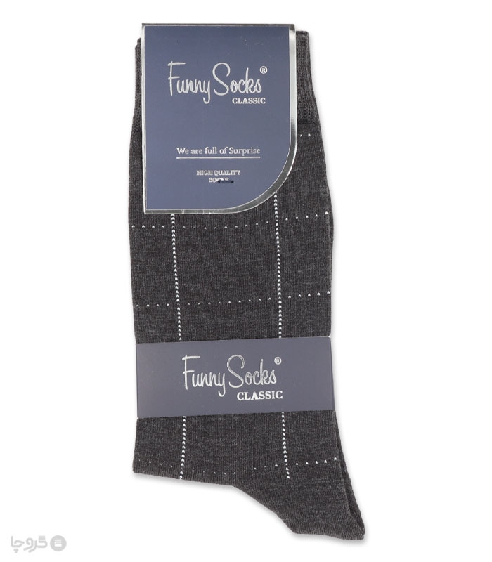 خرید عمده پک جوراب ساقدار مردانه Funny Socks فانی ساکس کد 65128 - جعبه 12 عددی