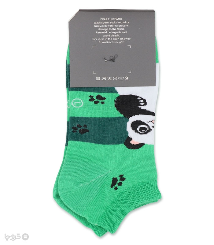 خرید عمده پک جوراب مچی زنانه اینفینیتی طرح پاندا - بسته 6 عددی