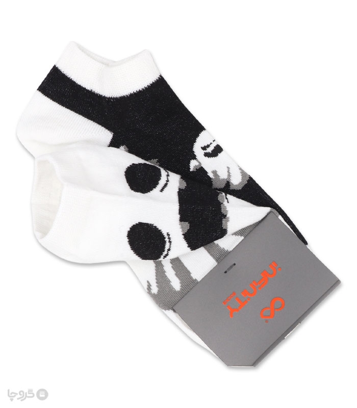 خرید عمده پک جوراب مچی زنانه اینفینیتی طرح ارواح - بسته 6 عددی