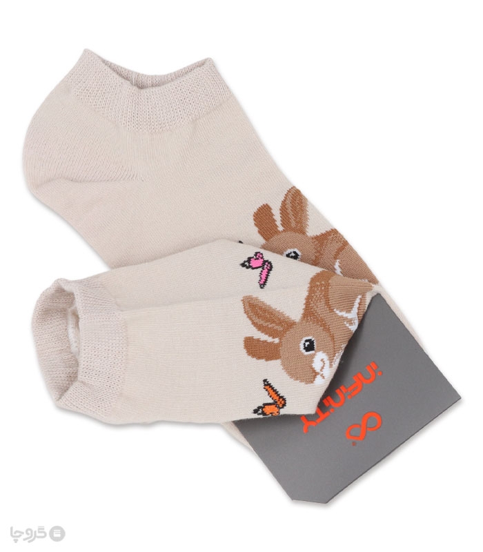 خرید عمده پک جوراب مچی زنانه اینفینیتی طرح خرگوش کوچولو - بسته 6 عددی