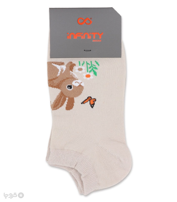 خرید عمده پک جوراب مچی زنانه اینفینیتی طرح خرگوش کوچولو - بسته 6 عددی