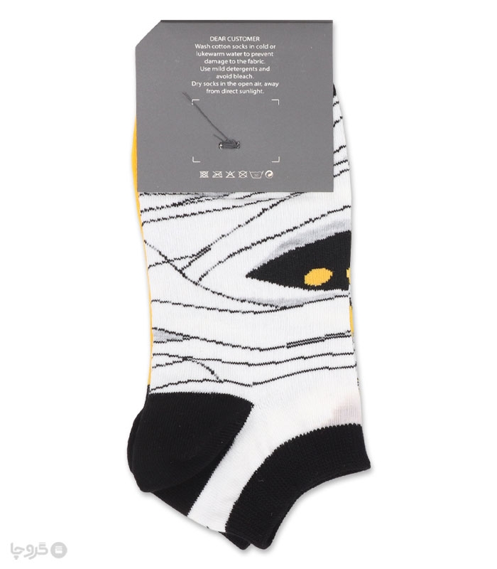 خرید عمده پک جوراب مچی زنانه اینفینیتی طرح مومیایی - بسته 6 عددی