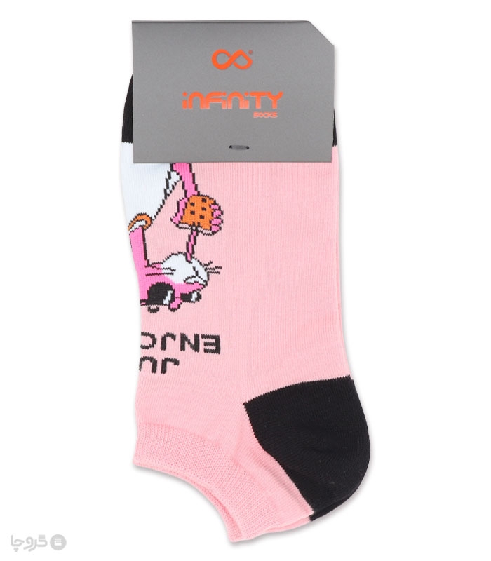 خرید عمده پک جوراب مچی زنانه اینفینیتی طرح پلنگ صورتی - بسته 6 عددی