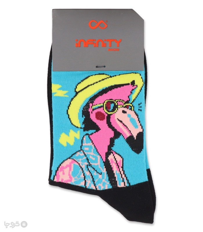 خرید عمده پک جوراب ساقدار زنانه اینفینیتی طرح فلامینگو - بسته 6 عددی