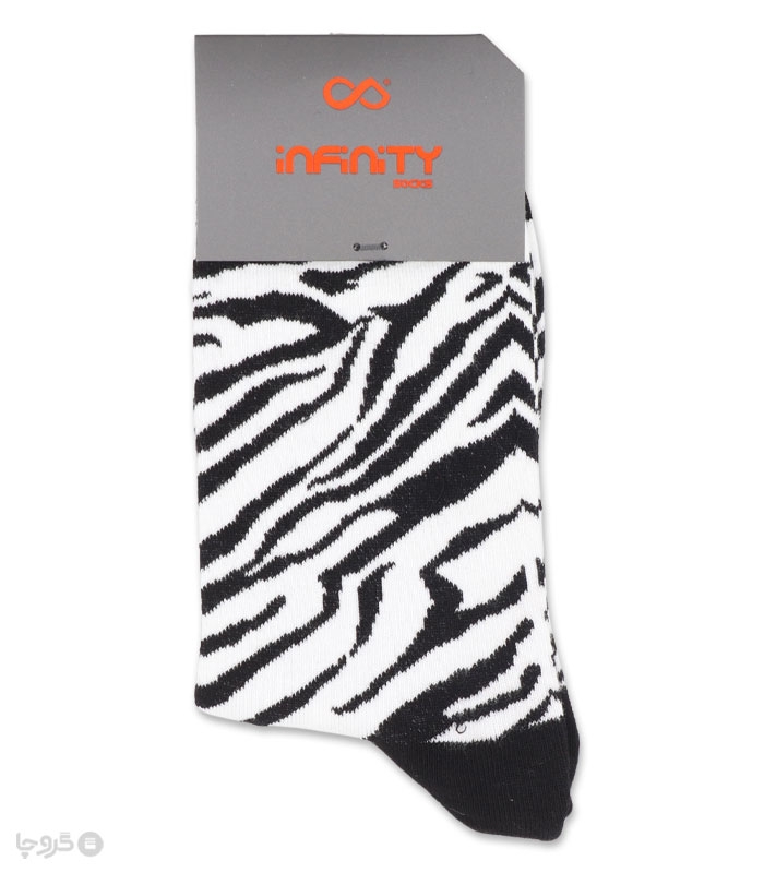 خرید عمده پک جوراب ساقدار زنانه اینفینیتی طرح زبرا - بسته 6 عددی