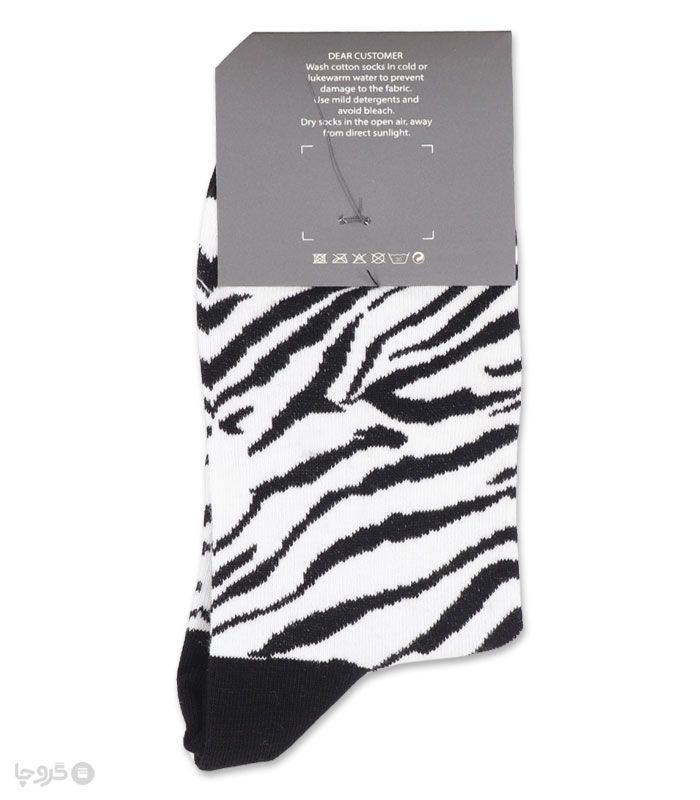 خرید عمده پک جوراب ساقدار زنانه اینفینیتی طرح زبرا - بسته 6 عددی